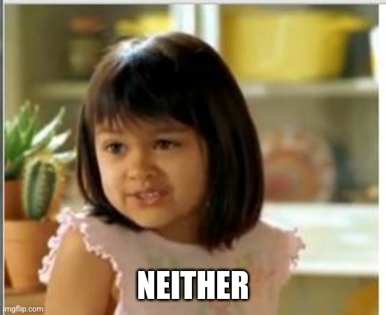 Why not both | NEITHER | image tagged in why not both | made w/ Imgflip meme maker