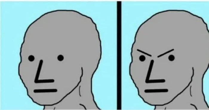 Angry face Blank Meme Template