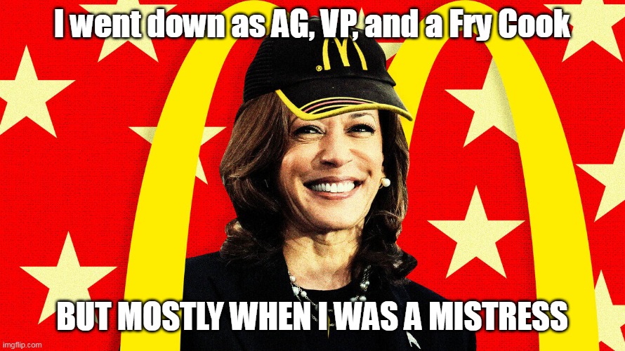 I went down as AG, VP, and a Fry Cook BUT MOSTLY WHEN I WAS A MISTRESS | made w/ Imgflip meme maker