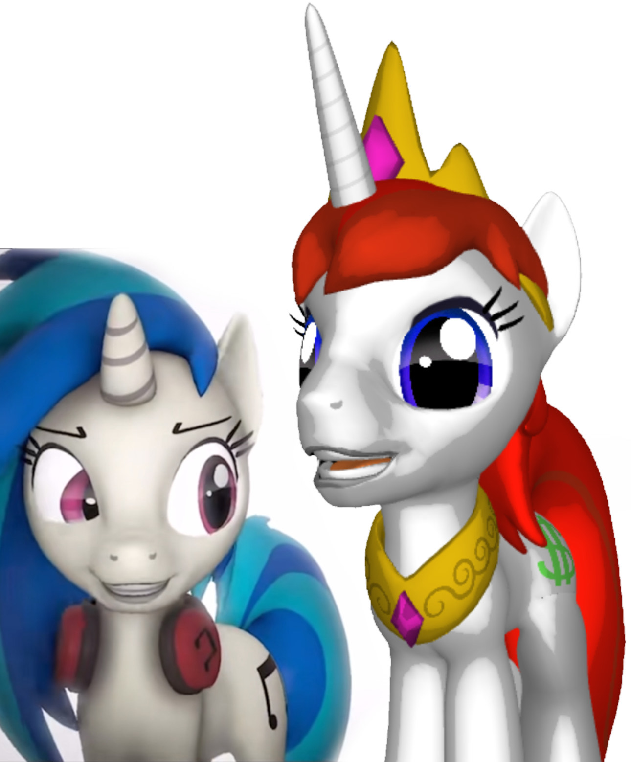 High Quality L Money X Vinyl Scratch ALL ABOUT THAT BASS (1) Blank Meme Template