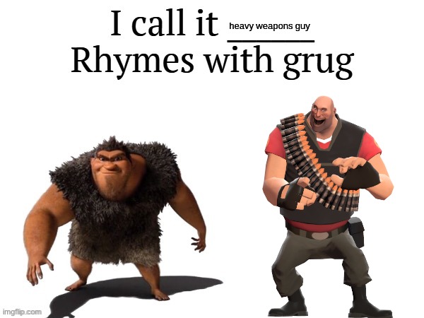 I call it ____ right font | heavy weapons guy | image tagged in i call it ____ right font | made w/ Imgflip meme maker