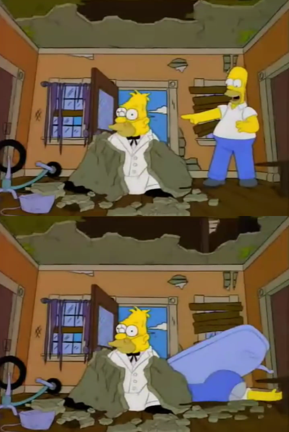 Homer and Abe Blank Meme Template