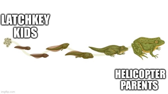 Gen X | LATCHKEY KIDS; HELICOPTER PARENTS | made w/ Imgflip meme maker