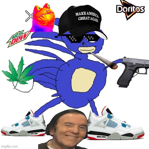 mlg | image tagged in sanic,mlg | made w/ Imgflip meme maker