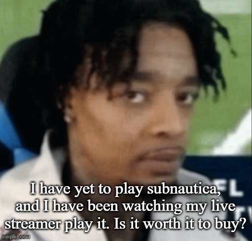 . | I have yet to play subnautica, and I have been watching my live streamer play it. Is it worth it to buy? | made w/ Imgflip meme maker