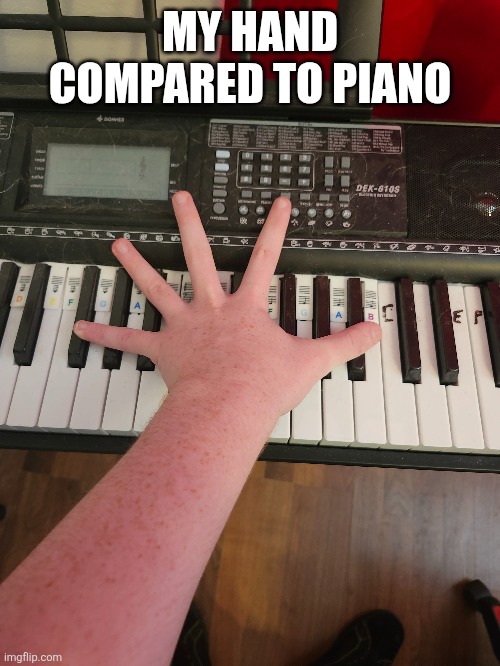 MY HAND COMPARED TO PIANO | made w/ Imgflip meme maker
