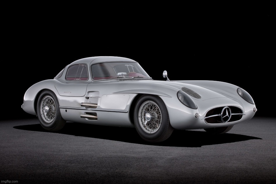 1955 Mercedes-Benz 300 SLR Uhlenhaut Coupe: In 2022 Has Solded On Auction 143.000.000$ | image tagged in 1955 mercedes-benz 300 slr uhlenhaut coupe,expensive,history | made w/ Imgflip meme maker