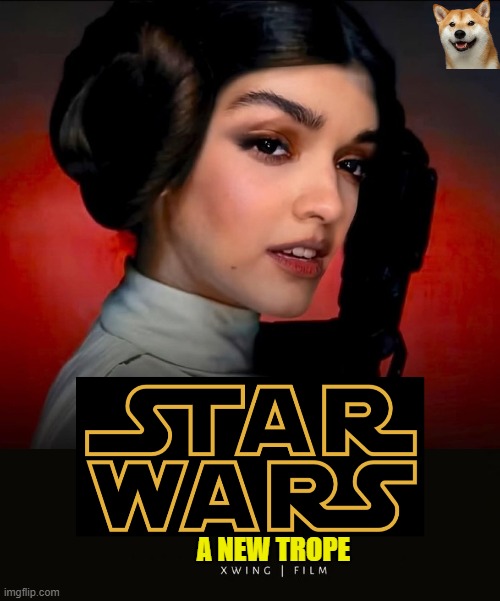 Disney Doubles Down | A NEW TROPE | image tagged in star wars,princess leia,woke,white,jedi,disney | made w/ Imgflip meme maker