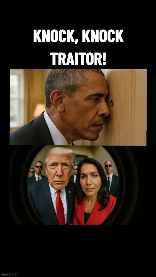 image tagged in barack obama,donald trump,tulsi gabbard,deep state,politics,treason | made w/ Imgflip meme maker