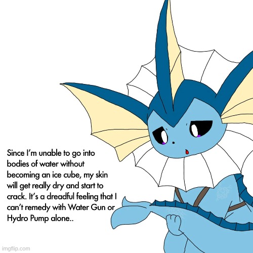 Winter Vaporeon | image tagged in winter,pokemon,eevee | made w/ Imgflip meme maker