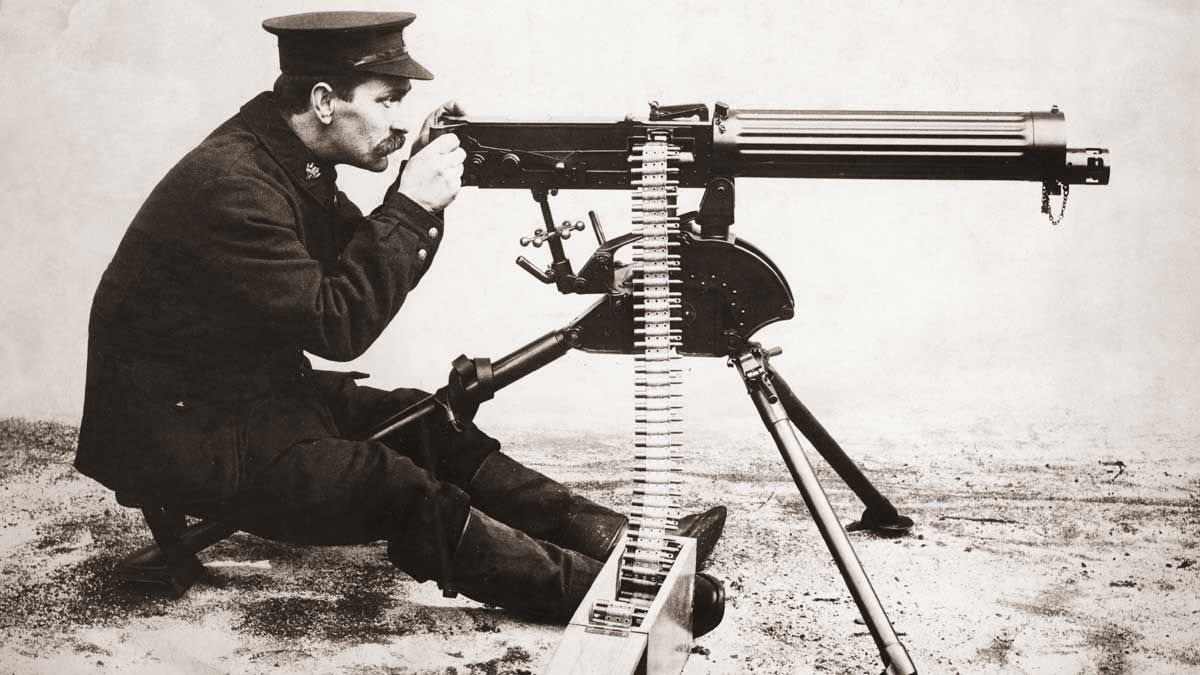 Vickers machine gun Blank Meme Template
