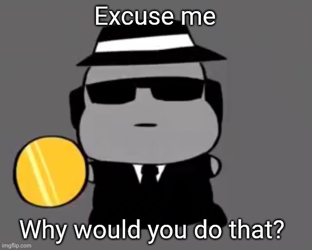 Goober chance | Excuse me Why would you do that? | image tagged in goober chance | made w/ Imgflip meme maker