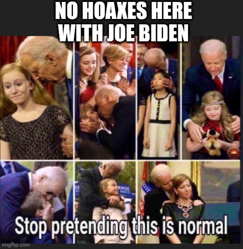 NO HOAXES HERE
WITH JOE BIDEN | made w/ Imgflip meme maker