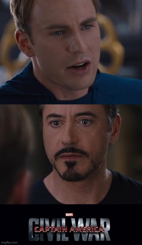 Marvel Civil War Meme | image tagged in memes,marvel civil war | made w/ Imgflip meme maker