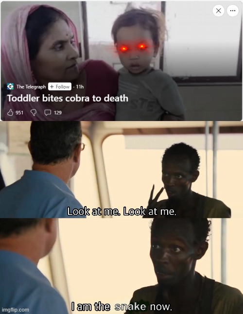 Sigma Toddler | snake | image tagged in funny | made w/ Imgflip meme maker
