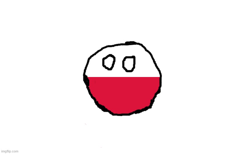 1st time drawing Polandball (Yes IK it's upside down but I drew it before I could forget it) | image tagged in poland | made w/ Imgflip meme maker
