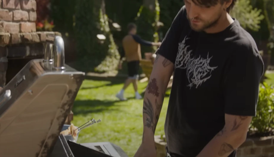 Erik Campbell setting up the Grill Blank Meme Template