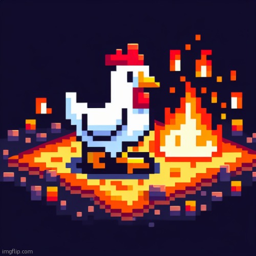lwk peak, why does the ai generator give peak shit like this | image tagged in lava chicken | made w/ Imgflip meme maker