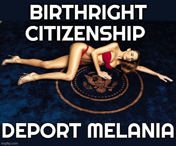 DEPORT MELANIA TRUMP | BIRTHRIGHT CITIZENSHIP; DEPORT MELANIA | image tagged in deport,birthright citizenship,ice,immigration,illegal,melania trump | made w/ Imgflip meme maker