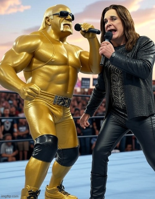 golden statues of the recently deceased | image tagged in hulk hogan,ozzy osbourne | made w/ Imgflip meme maker