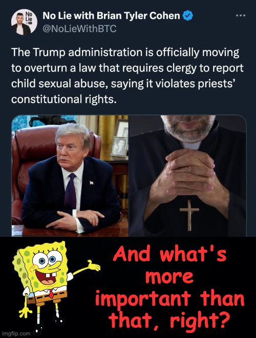 Who are we protecting now? | And what's more important than that, right? | image tagged in memes,trump supporters | made w/ Imgflip meme maker