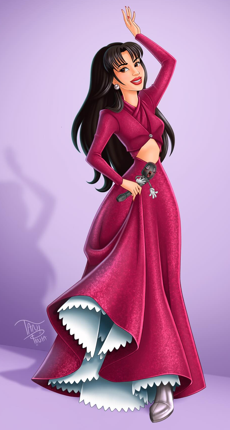 Selena Quintanilla Perez as a Princess Blank Meme Template