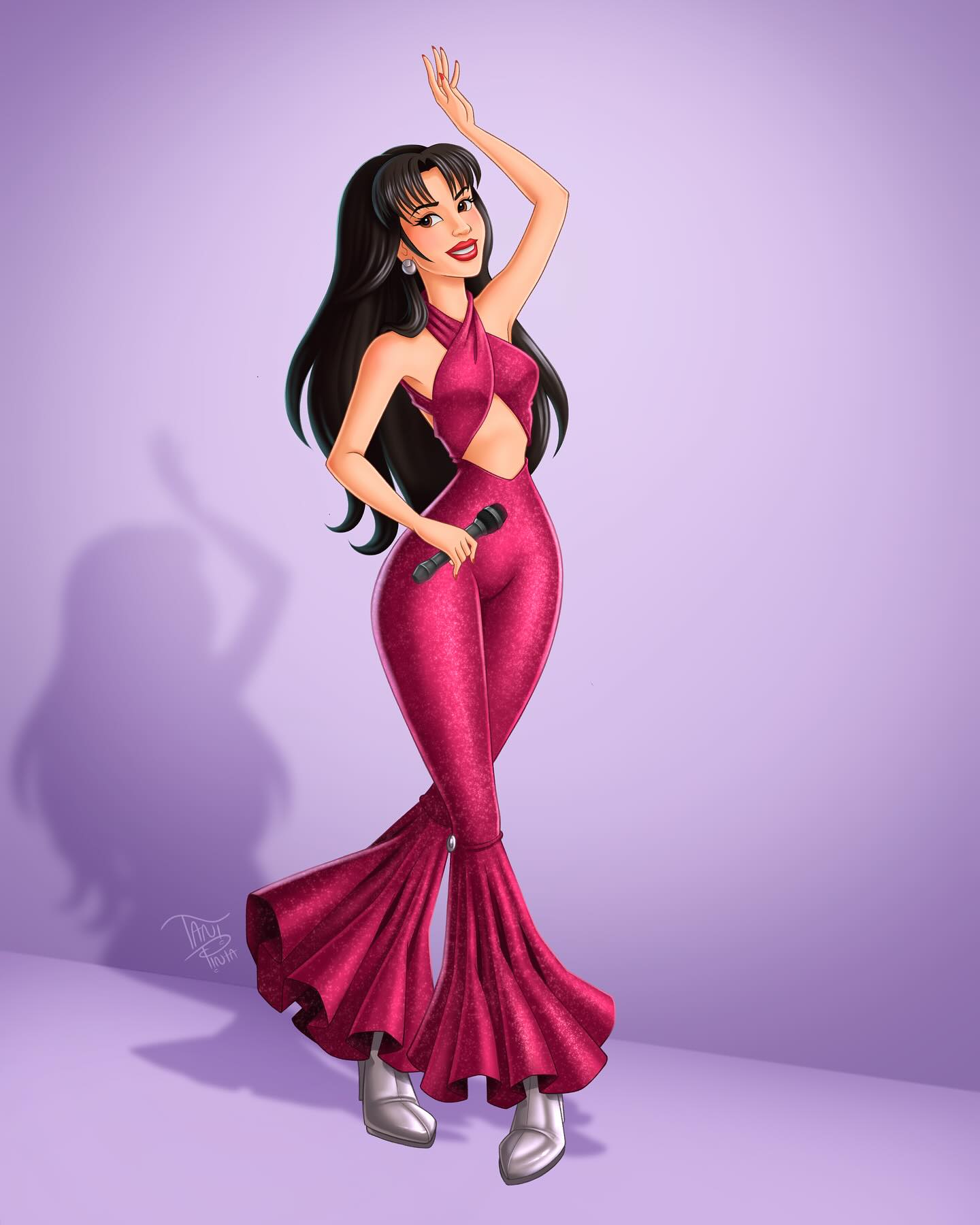 Selena Quintanilla Perez in Disney Style Blank Meme Template