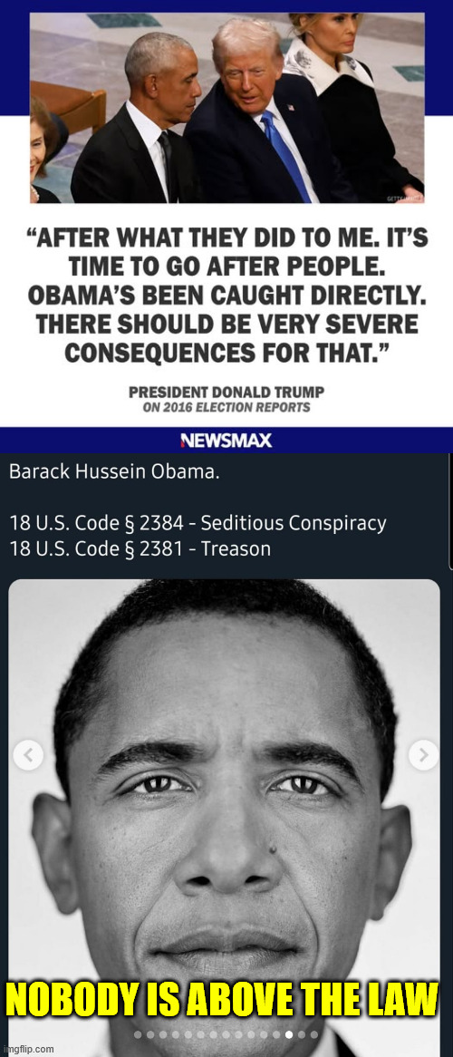 Criminal 0bama | NOBODY IS ABOVE THE LAW | image tagged in criminal,0bama | made w/ Imgflip meme maker