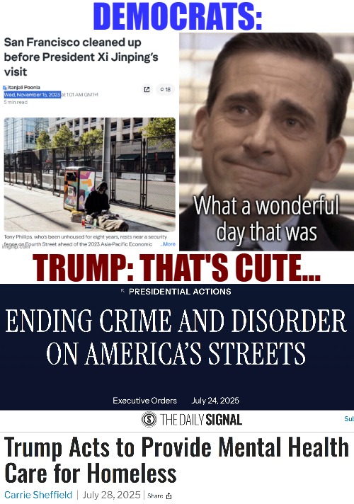 TRUMP: THAT'S CUTE... | image tagged in democrats,donald trump,proudness,american politics | made w/ Imgflip meme maker