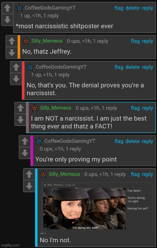 "I'm NoT a NaRciSsIsT!" Then wtf do you call this? Lmao you're literally the definition of a narcissist! | made w/ Imgflip meme maker