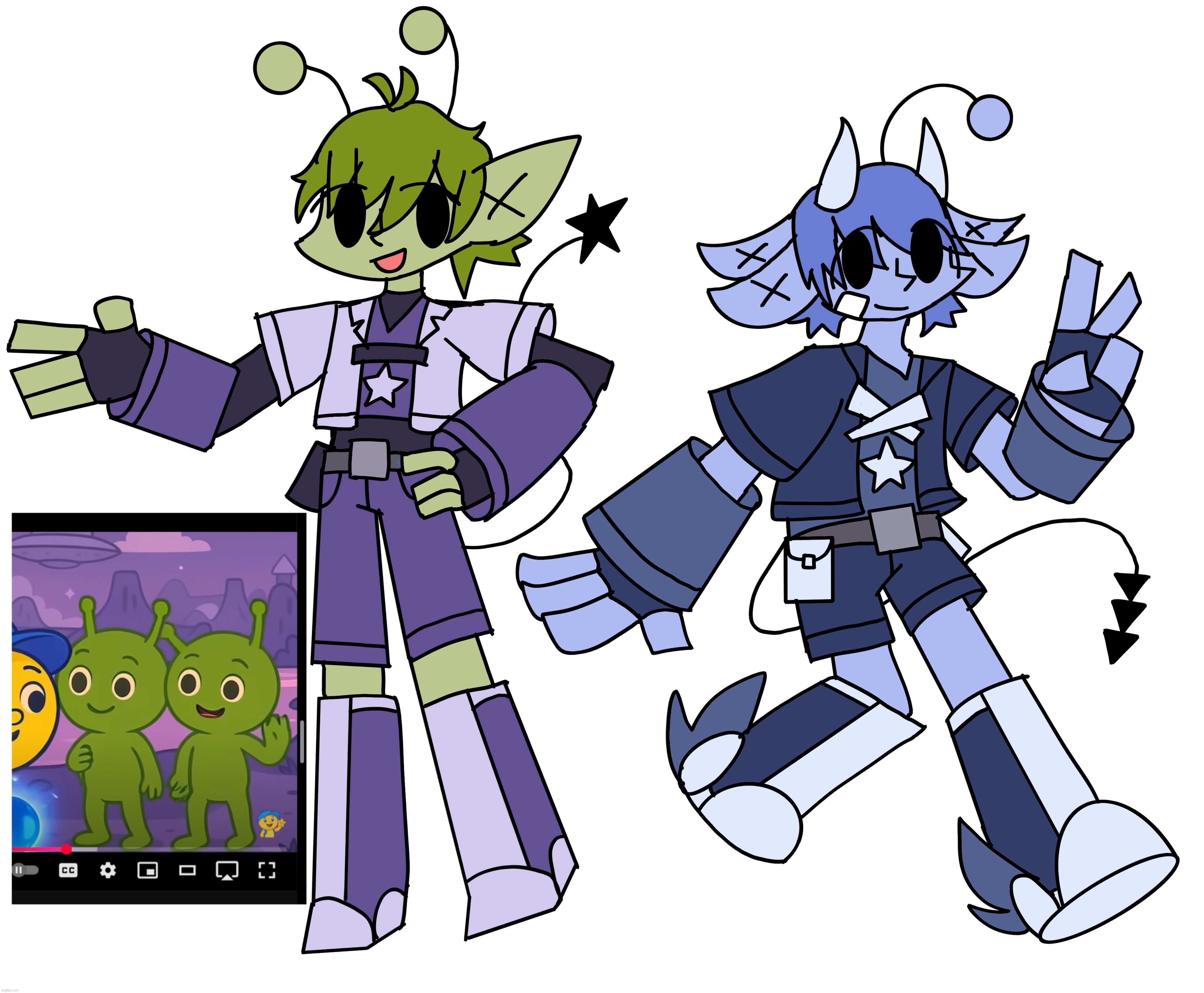 so basically i redrew the bimo aliens | made w/ Imgflip meme maker