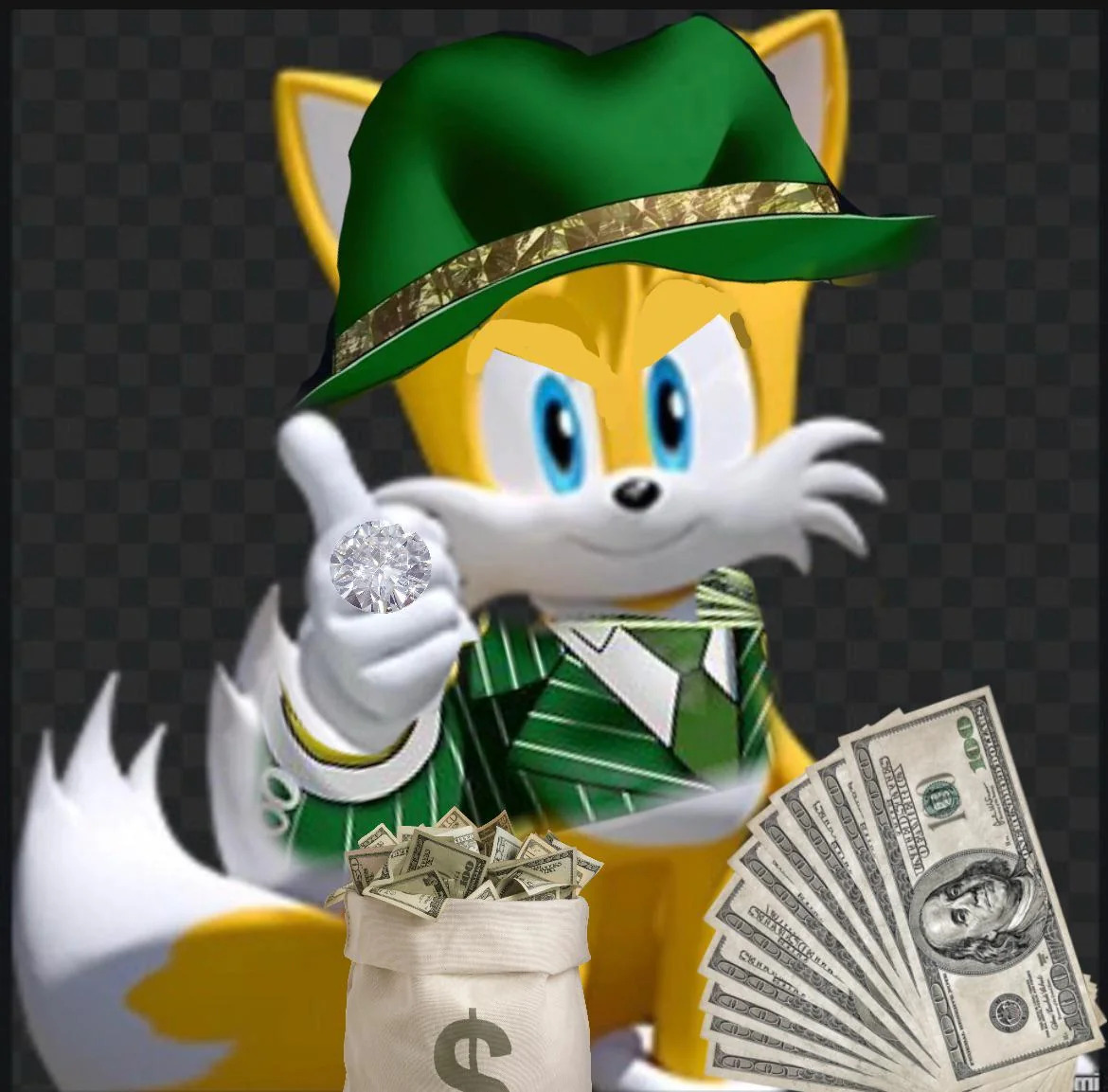 Mobster Tails Blank Meme Template