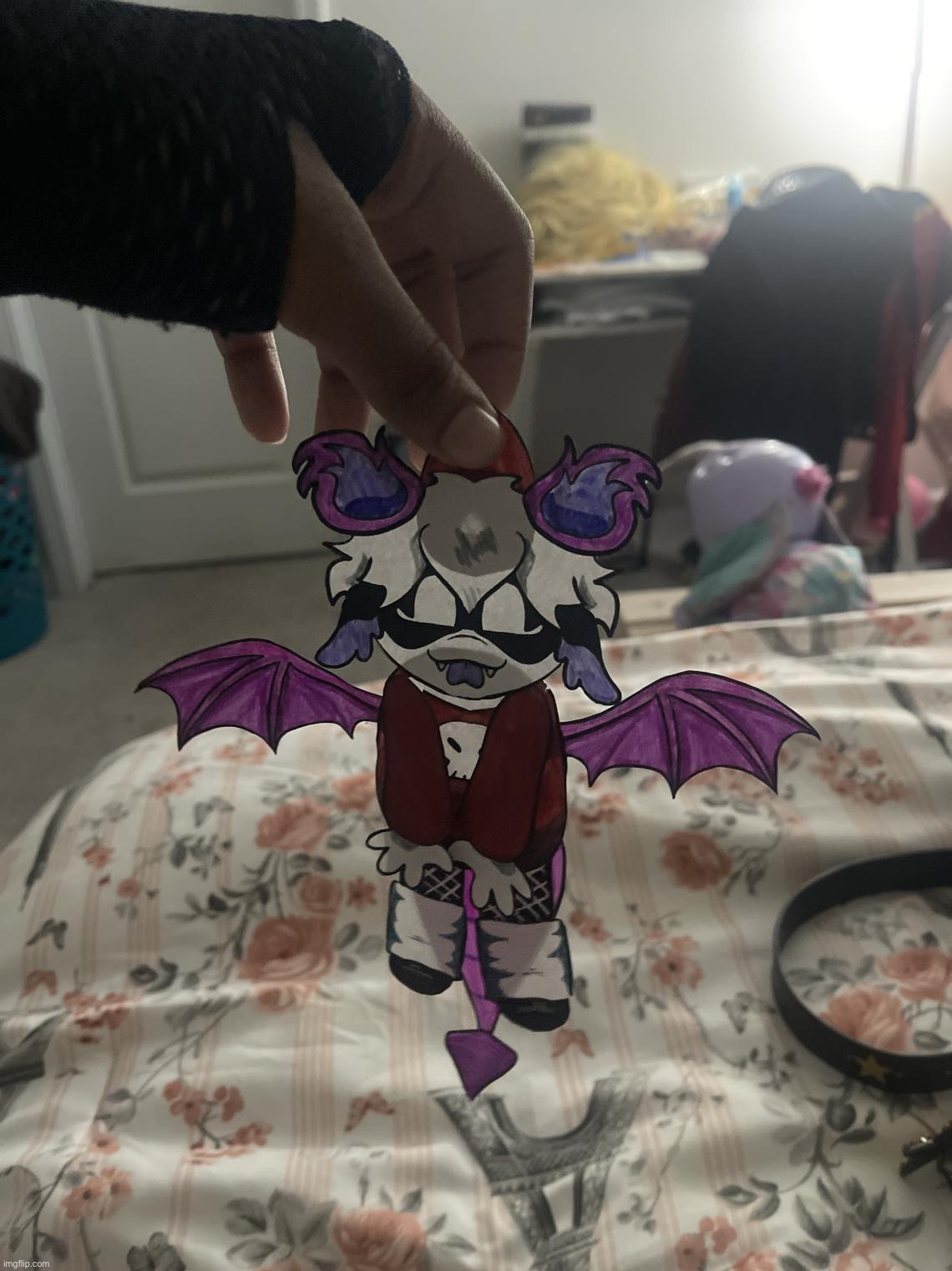 Ablaze paper doll I got at my party on Sunday (she’s my P! OC) | made w/ Imgflip meme maker