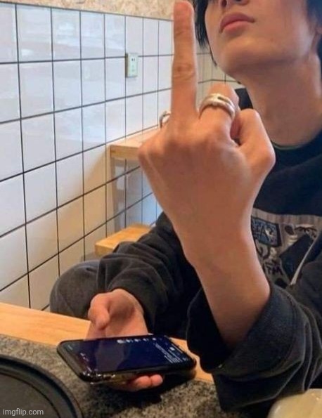 Middle finger | made w/ Imgflip meme maker