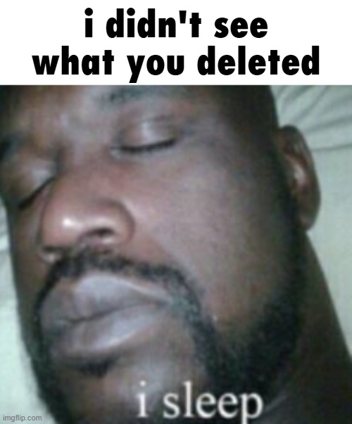 i didn't see what you deleted | made w/ Imgflip meme maker