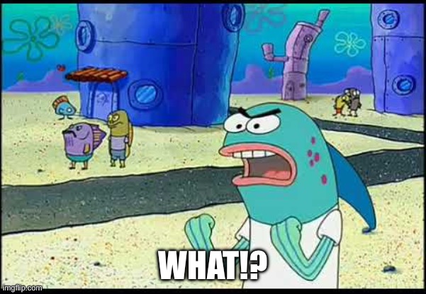 spongebob-teach lesson | WHAT!? | image tagged in spongebob-teach lesson | made w/ Imgflip meme maker