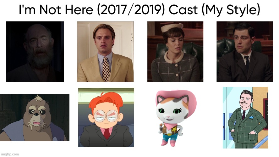 I'm Not Here (2017/2019) Cast (My Style) | image tagged in i'm not here 2017/2019 cast my style,meme,memes,spoof cast,i'm not here,characters | made w/ Imgflip meme maker