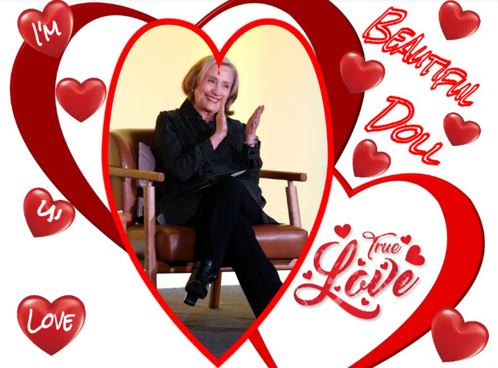 Hillary Heart Throb, I'm so in Love Blank Meme Template