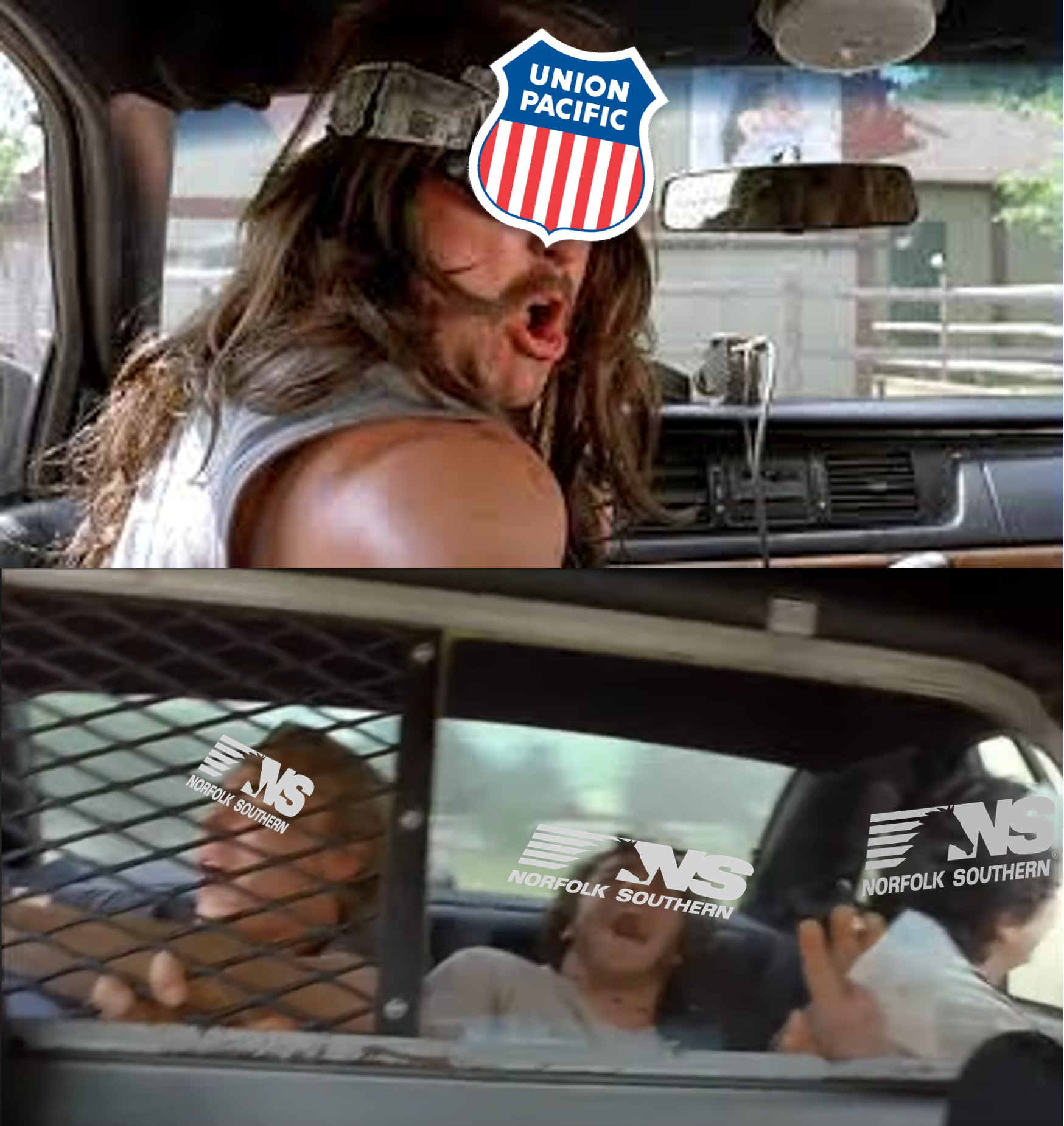 UP NS Merger Blank Meme Template