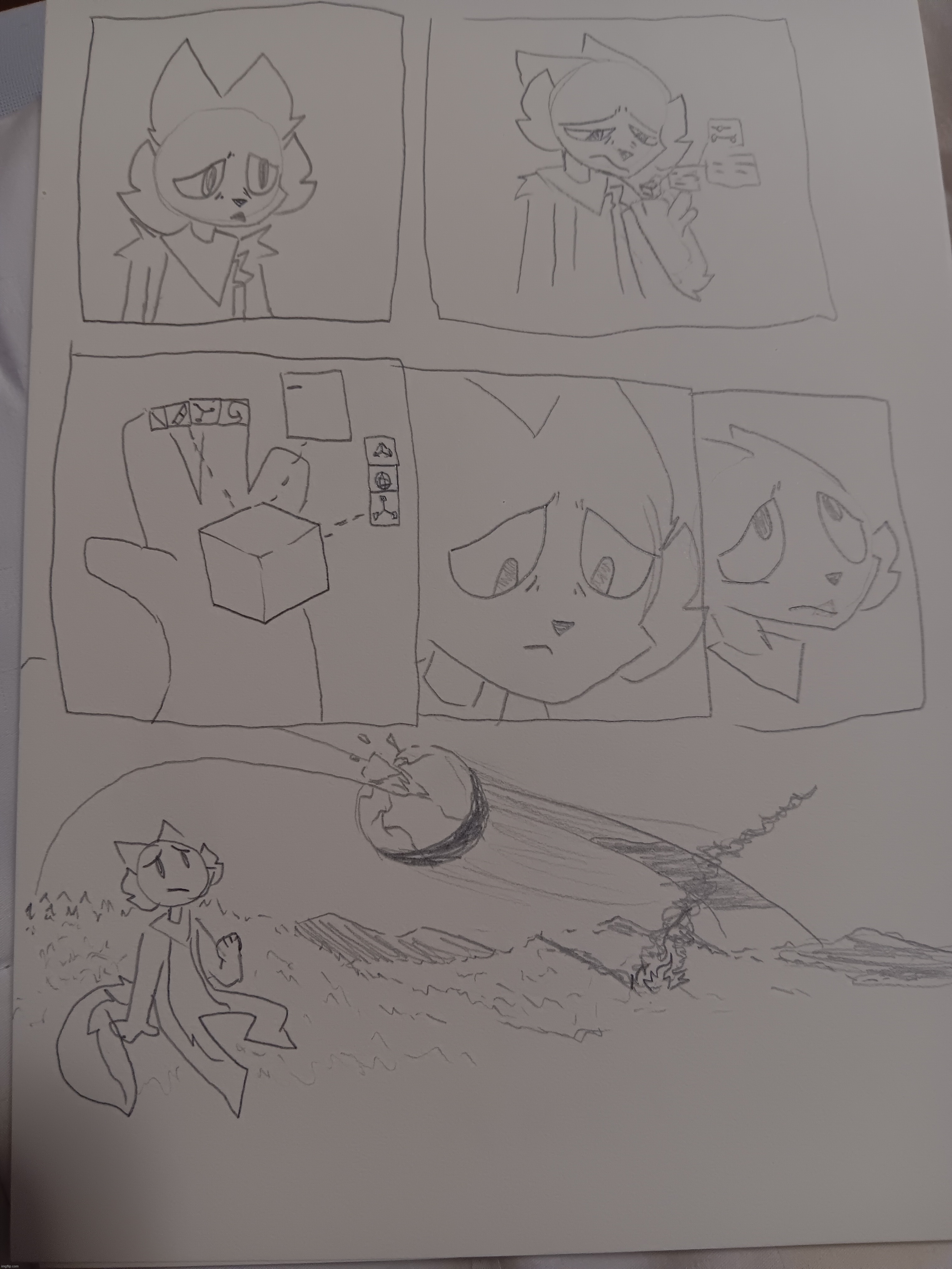 OC comic i made at midnight (imma remake it digitally) | made w/ Imgflip meme maker