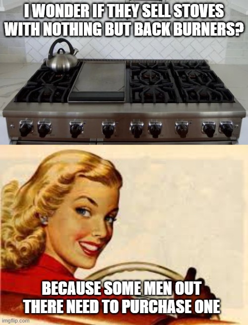 BackBurner Girls | I WONDER IF THEY SELL STOVES WITH NOTHING BUT BACK BURNERS? BECAUSE SOME MEN OUT THERE NEED TO PURCHASE ONE | image tagged in backburner,women,men ignoring women,men putting women on back burner,men juggling two women,2nd best | made w/ Imgflip meme maker