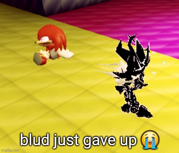 "Ion wanna do this no mo" ahh Knuckles | blud just gave up 😭 | made w/ Imgflip meme maker