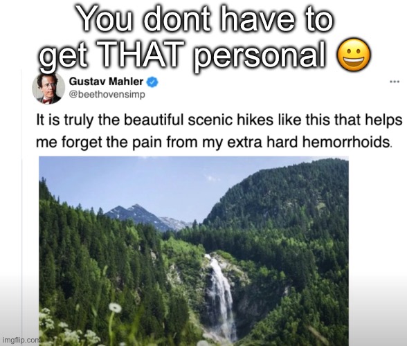 You dont have to get THAT personal 😀 | made w/ Imgflip meme maker