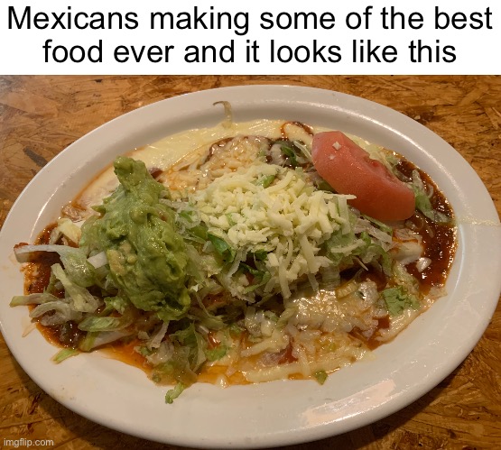 Mexicans making some of the best
food ever and it looks like this | made w/ Imgflip meme maker