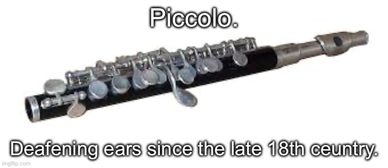 Just thought of this idk | Piccolo. Deafening ears since the late 18th ceuntry. | made w/ Imgflip meme maker