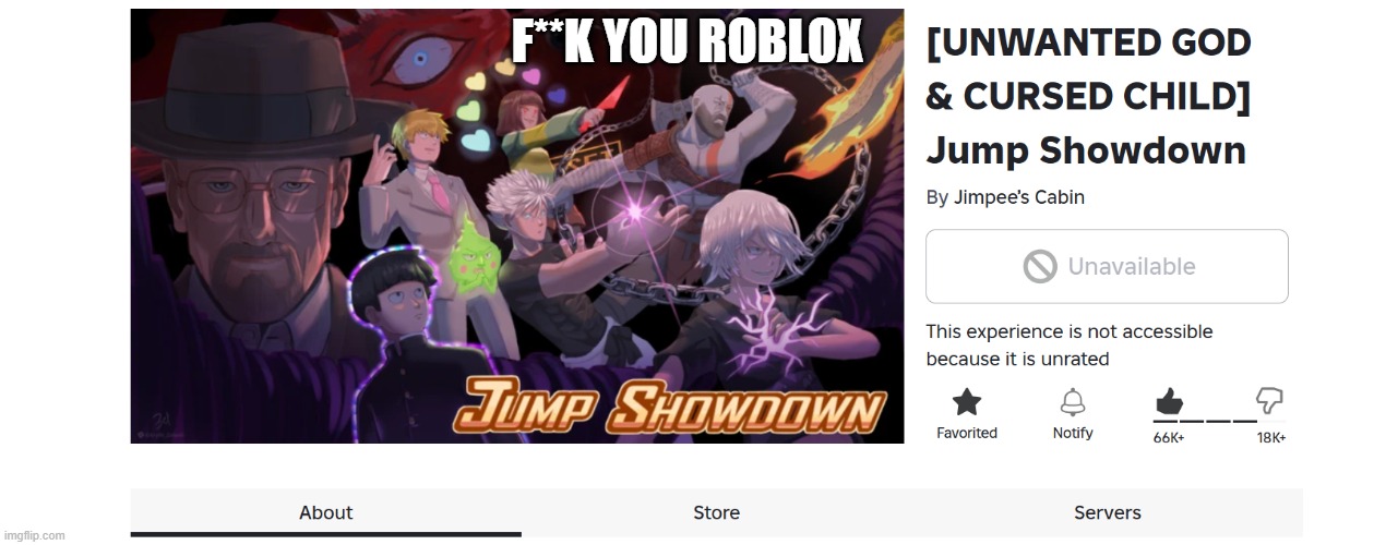 F**K YOU ROBLOX | made w/ Imgflip meme maker