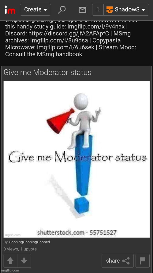 He posted it then deleted it a few minutes ago btw just saying | made w/ Imgflip meme maker