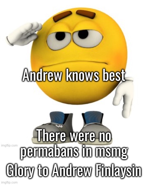 Andrew Knows Best | There were no permabans in msmg; Glory to Andrew Finlaysin | image tagged in andrew knows best | made w/ Imgflip meme maker