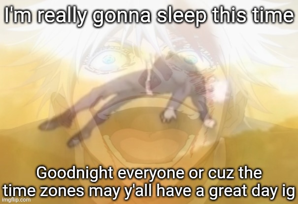 Mf on drugs fr | I'm really gonna sleep this time; Goodnight everyone or cuz the time zones may y'all have a great day ig | image tagged in mf on drugs fr | made w/ Imgflip meme maker