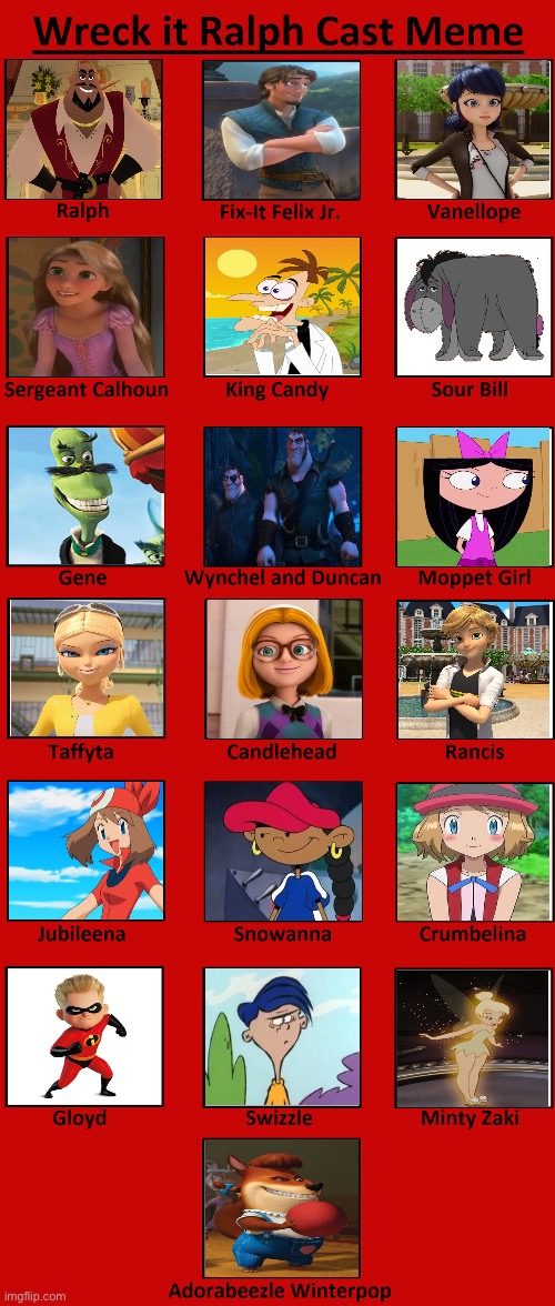 Wreck-it Lance Strongbow | image tagged in wreck-it ralph cast meme | made w/ Imgflip meme maker